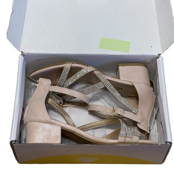 Marc Fisher US Size 1 NIB Little Kids Patty Salto Sandal Shoes Color Blush NEW - Picture 4 of 12